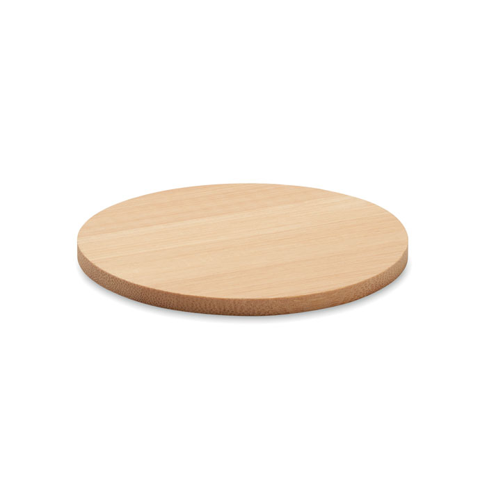 Bamboo round coaster with your logo