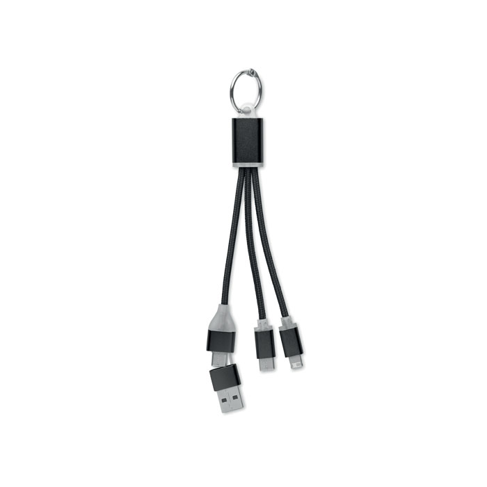 4-in-1 charging cable key ring with your logo