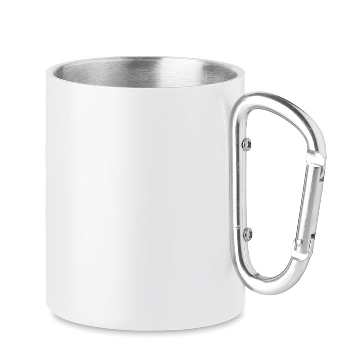 Sublimation metal mug with carabiner 300 ml with your logo