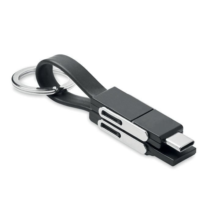Key ring with 4-in-1 cable with your logo