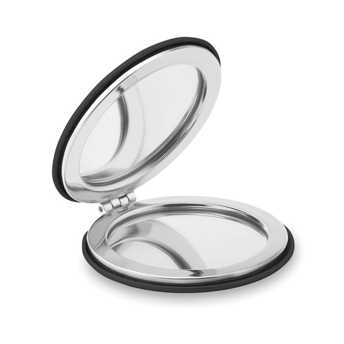 Round PU mirror with logo printing