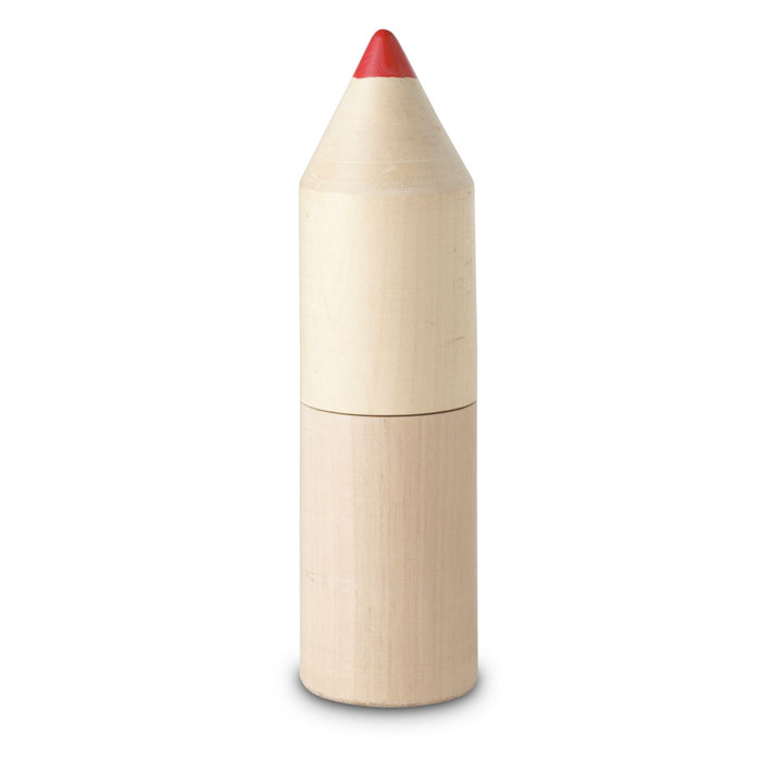12 pencils in wooden box with your logo