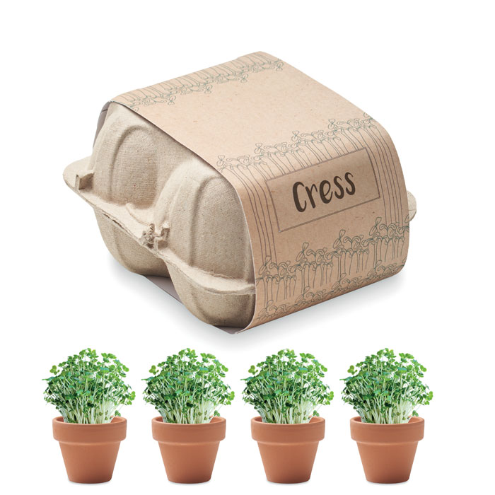 Egg carton growing kit with your logo