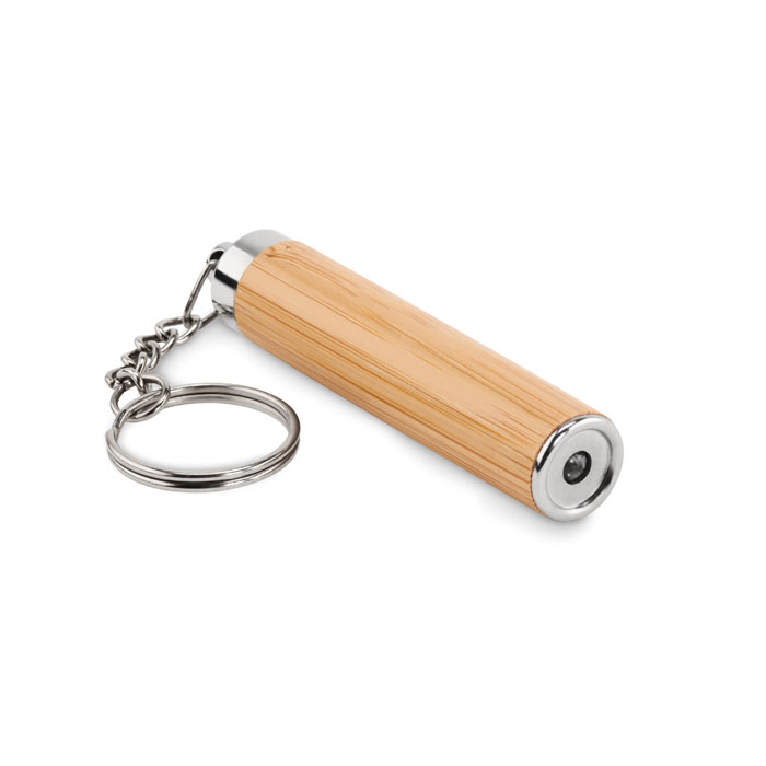 Mini bamboo torch with keyring with logo printing
