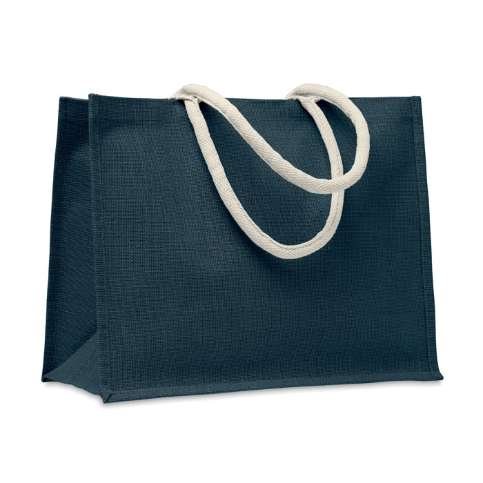 Jute bag with cotton handle with logo printing
