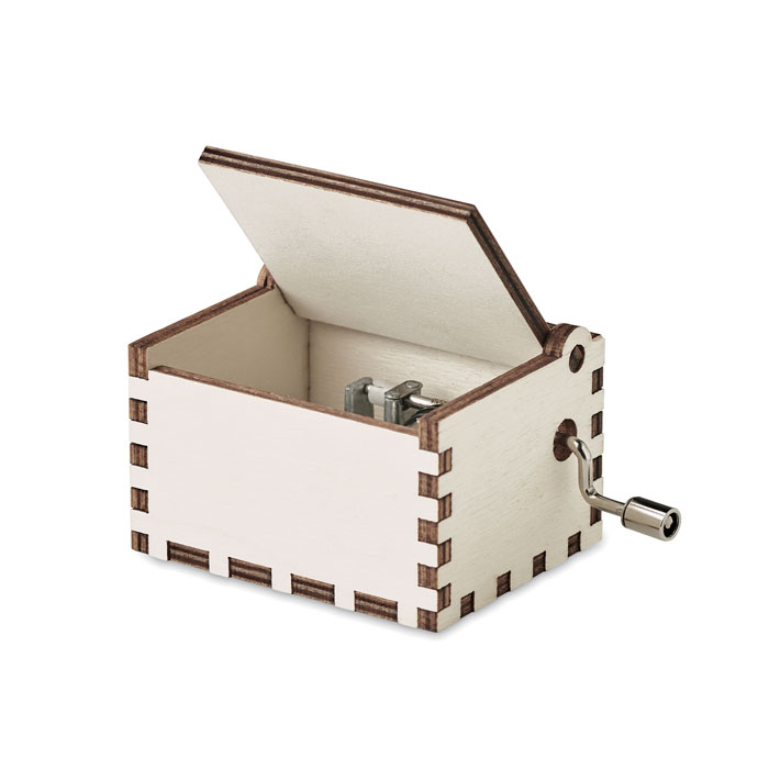 Wooden Christmas music box with your logo