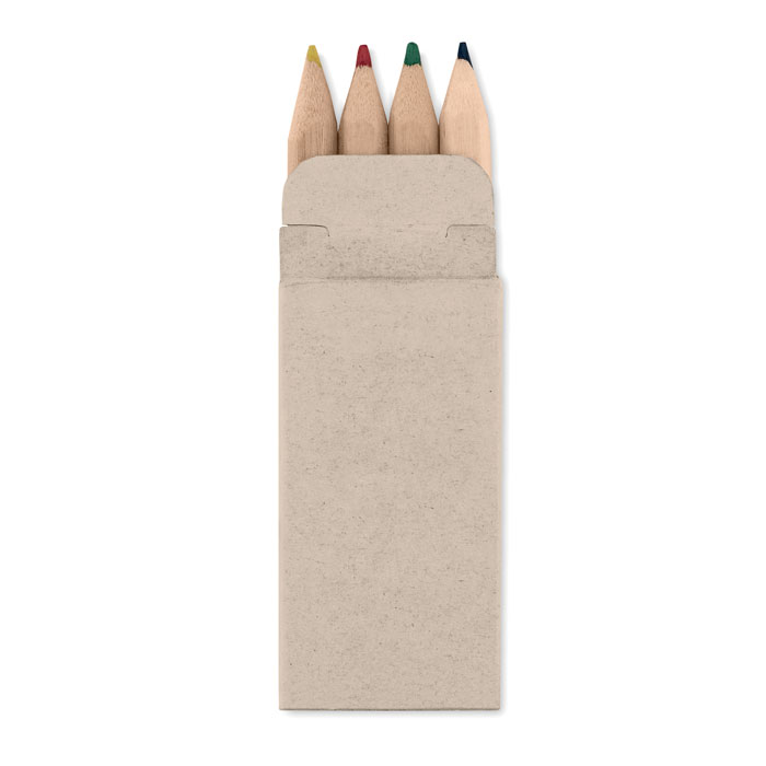 4 mini coloured pencils with your logo