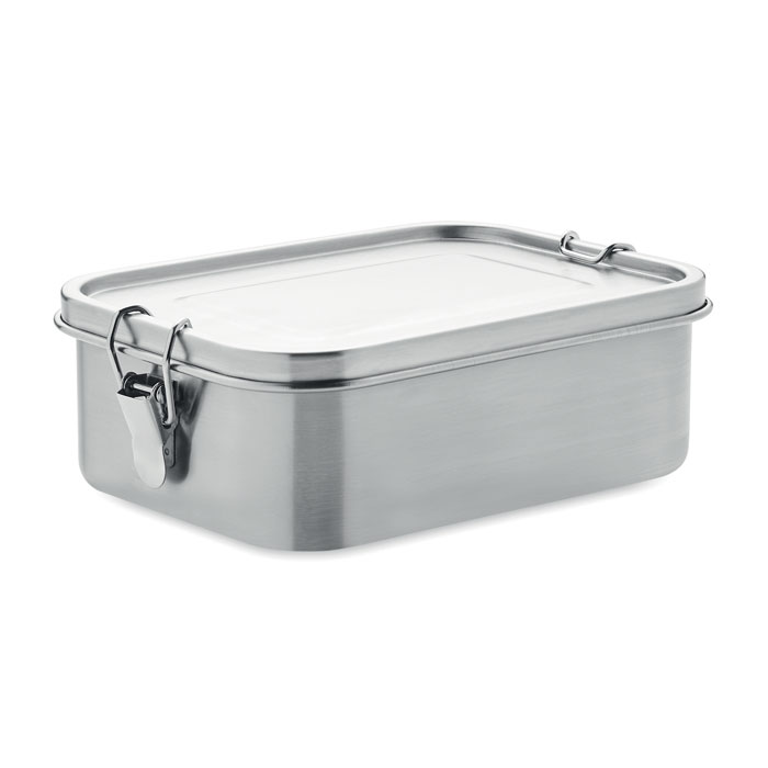Stainless steel lunch box 1200 ml with divider with your logo