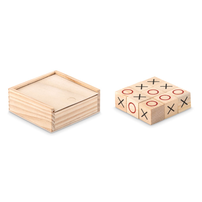 Wooden game set with logo printing