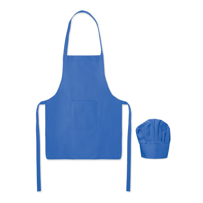 Kids' chef hat and apron set with logo printing