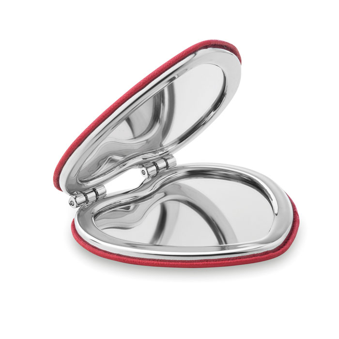 Heart PU mirror with logo printing