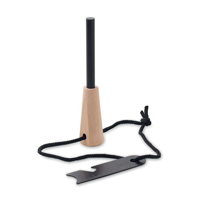 Pine wood fire starter tool with logo printing