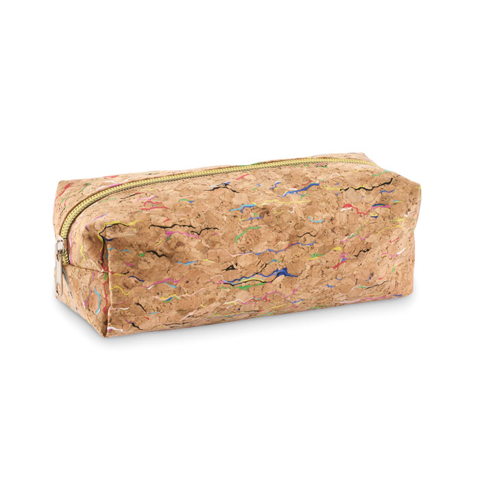 Coloured cork pencil case with your logo