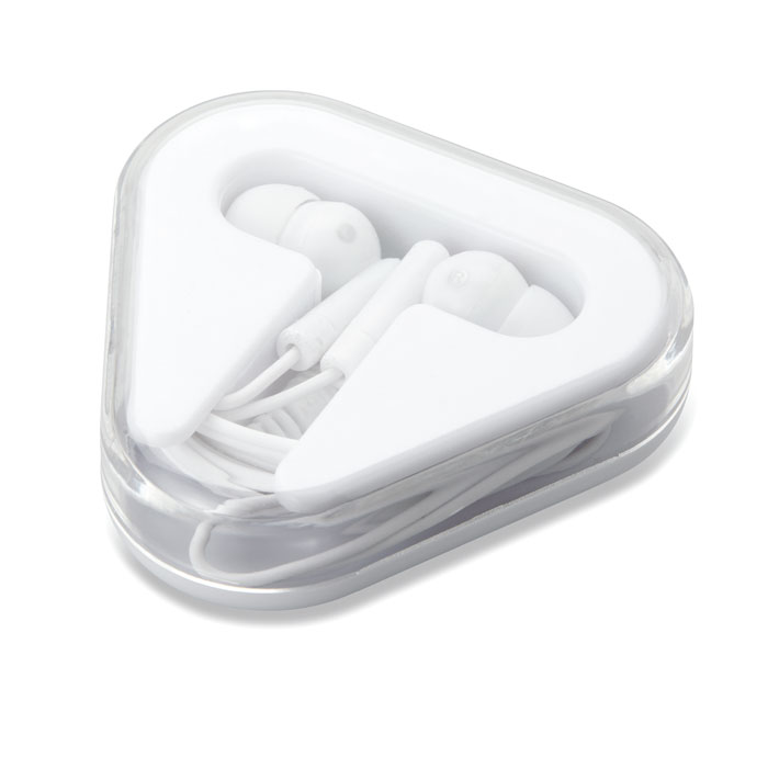 Earphones in PS case with your logo