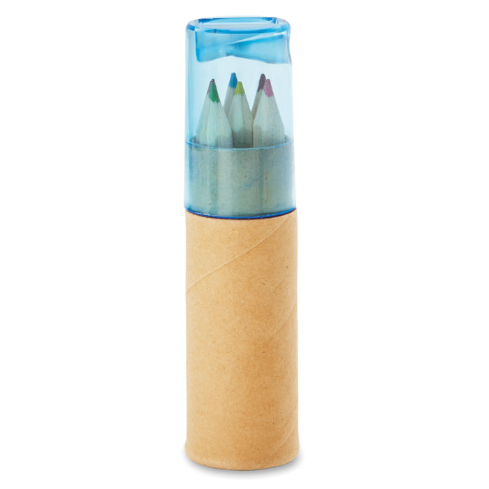 6 colouring pencils in tube with your logo