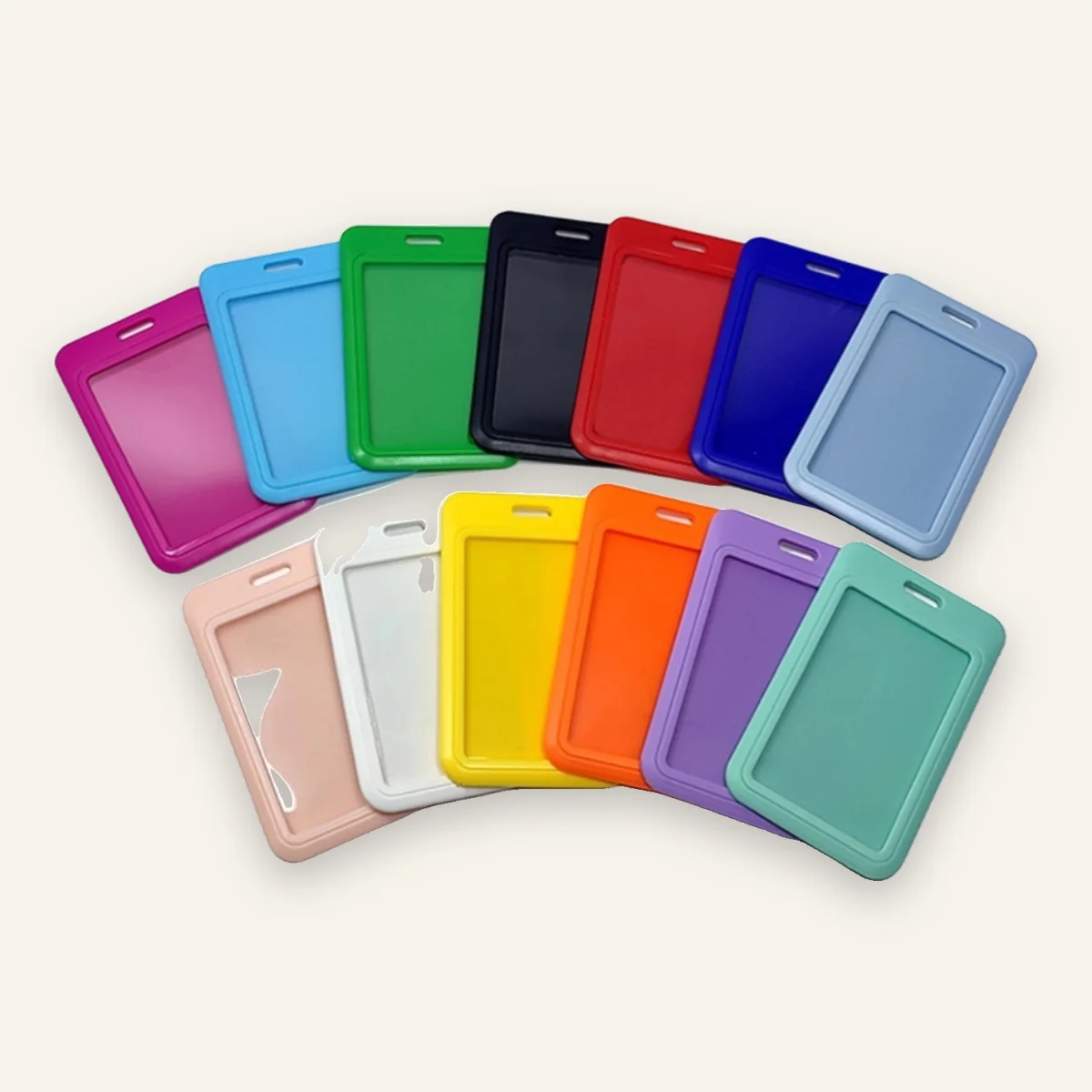Sliding card holders in 13 colours